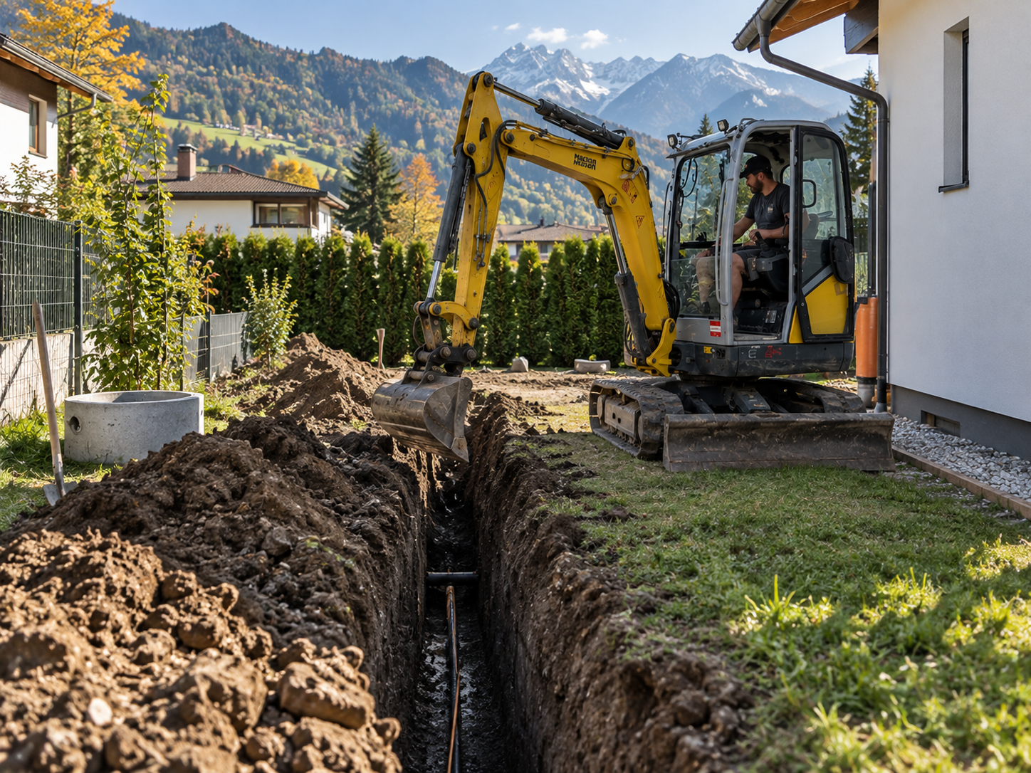 Grabungsarbeiten von Stone-Tech in Salzburg